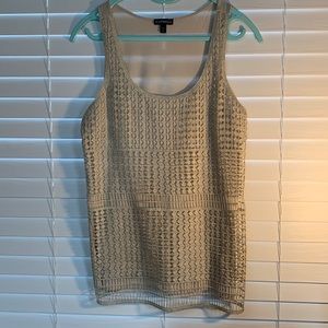 NWOT Express Tan/Gold Lace Women’s Top Size Small